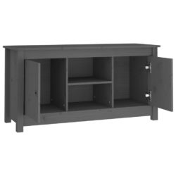 TV-benk grå 103×36,5×52 cm heltre furu