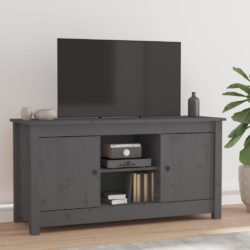 TV-benk grå 103×36,5×52 cm heltre furu