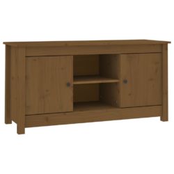 TV-benk honningbrun 103×36,5×52 cm heltre furu