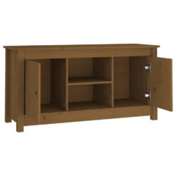 TV-benk honningbrun 103×36,5×52 cm heltre furu