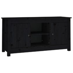 TV-benk svart 103×36,5×52 cm heltre furu