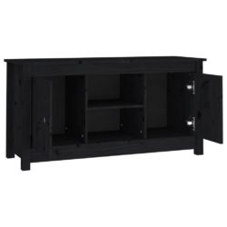 TV-benk svart 103×36,5×52 cm heltre furu