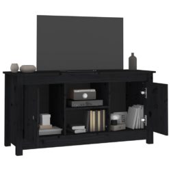 TV-benk svart 103×36,5×52 cm heltre furu