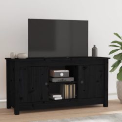 TV-benk svart 103×36,5×52 cm heltre furu