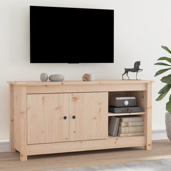 TV-benk 103×36,5×52 cm heltre furu