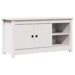 TV-benk hvit 103×36,5×52 cm heltre furu