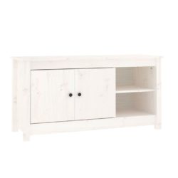 TV-benk hvit 103×36,5×52 cm heltre furu