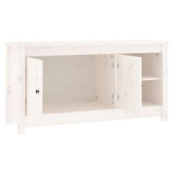 TV-benk hvit 103×36,5×52 cm heltre furu