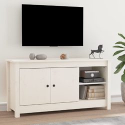 TV-benk hvit 103×36,5×52 cm heltre furu