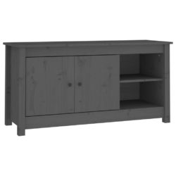 TV-benk grå 103×36,5×52 cm heltre furu