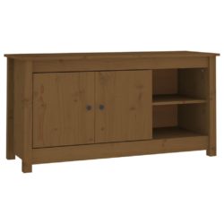 TV-benk honningbrun 103×36,5×52 cm heltre furu