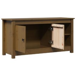 TV-benk honningbrun 103×36,5×52 cm heltre furu