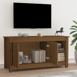 TV-benk honningbrun 103×36,5×52 cm heltre furu