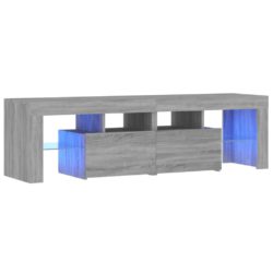 TV-benk med LED grå sonoma 140×36,5×40 cm