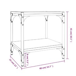 TV-benk sonoma eik 40x33x41 cm konstruert tre og stål