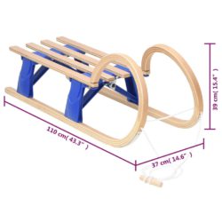 Sammenleggbar kjelke 110 cm kryssfiner