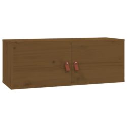 Veggskap 2 stk honningbrun 80x30x30 cm heltre furu