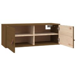 Veggskap 2 stk honningbrun 80x30x30 cm heltre furu