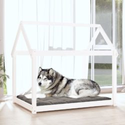 Hundeseng hvit 111x80x100 cm heltre furu