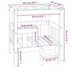 Hundeseng 65,5x43x70 cm heltre furu