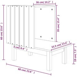 Kattehus 60x36x60 cm heltre furu