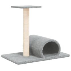 Klorestolpe med tunnel lysegrå 60×34,5×50 cm