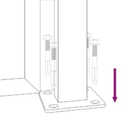 Hageport antrasitt 105×155 cm stål tredesign