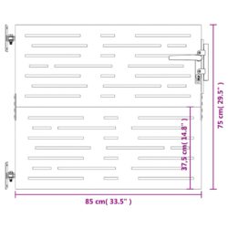 Hageport 85×75 cm cortenstål firkantet design