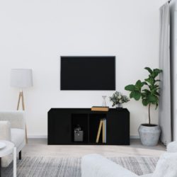 TV-benk svart 100x35x40 cm konstruert tre