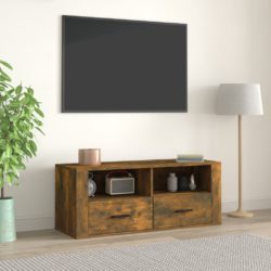 TV-benk røkt eik 100x35x40 cm konstruert tre