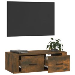 Hengende TV benk røkt eik 80x36x25 cm konstruert tre