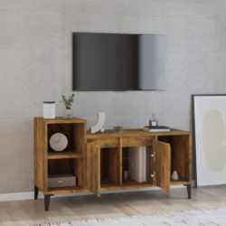 TV-benk røkt eik 100x35x55 cm konstruert tre