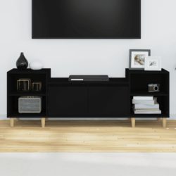 TV-benk svart 160x35x55 cm konstruert tre