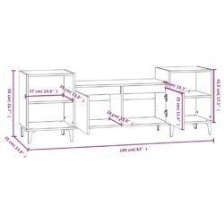 TV-benk betonggrå 160x35x55 cm konstruert tre