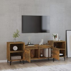 TV-benk røkt eik 160x35x55 cm konstruert tre