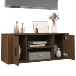 TV-benk sonoma eik 100x35x40 cm konstruert tre