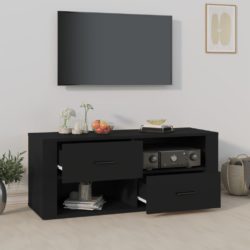 TV-benk svart 100x35x40 cm konstruert tre