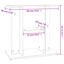 Akvariumstativ svart 60x30x60 cm konstruert tre