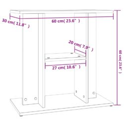 Akvariumstativ røkt eik 60x30x60 cm konstruert tre