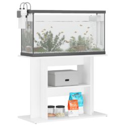 Akvariumstativ hvit 80x35x60 cm konstruert tre