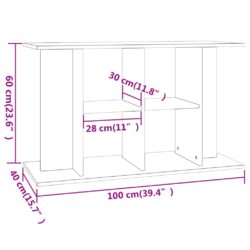 Akvariumstativ sonoma eik 100x40x60 cm konstruert tre