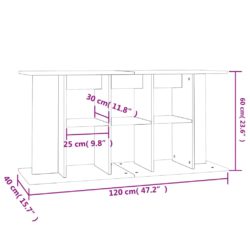 Akvariumstativ svart 120x40x60 cm konstruert tre