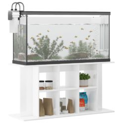 Akvariumstativ høyglans hvit 120x40x60 cm konstruert tre