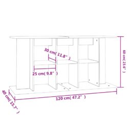 Akvariumstativ grå sonoma 120x40x60 cm konstruert tre