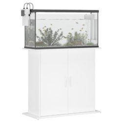 Akvariumstativ hvit 81x36x73 cm konstruert tre