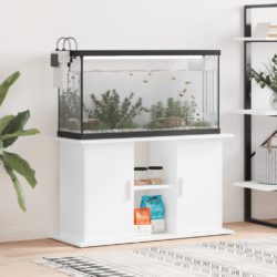 Akvariumstativ høyglans hvit 100x40x60 cm konstruert tre