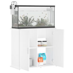 Akvariumstativ hvit 81x36x73 cm konstruert tre