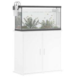 Akvariumstativ hvit 81x36x73 cm konstruert tre