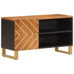 TV-benk brun og svart 80×31,5×46 cm heltre mango