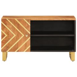 TV-benk brun og svart 80×31,5×46 cm heltre mango